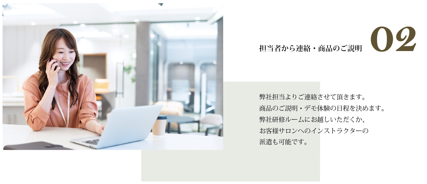 担当者から連絡・商品のご説明